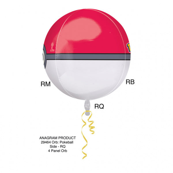 Pokemon Helium Ballon Pokeball 40cm leer