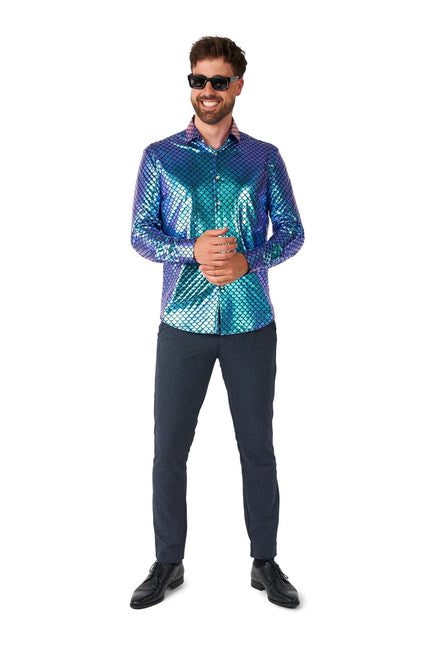 Meerjungfrau Disco Shirt Männer OppoSuits