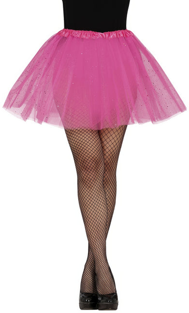 Rosa Tutu Damen Glitzer 40cm