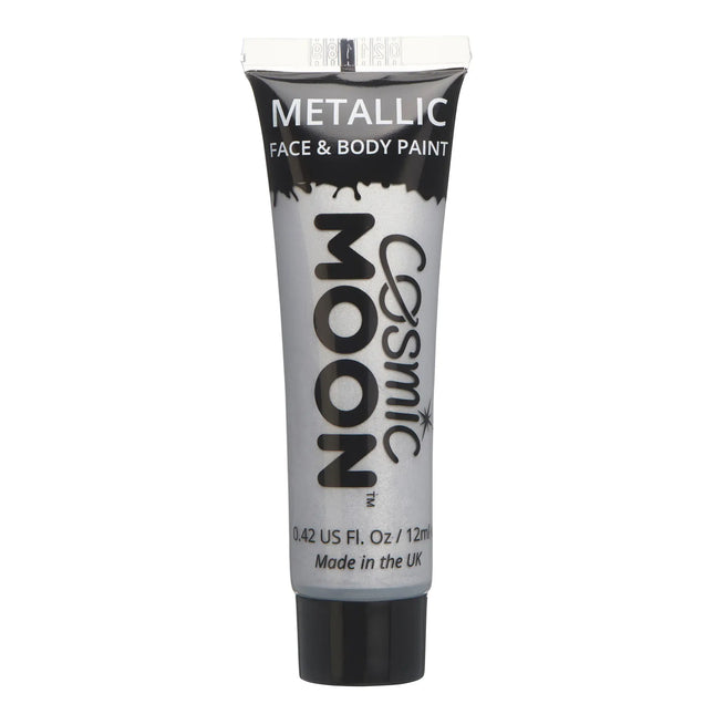 Cosmic Moon Metallic Face Paint Silber 12ml