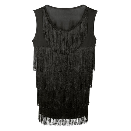 Flapper Top Damen Schwarz