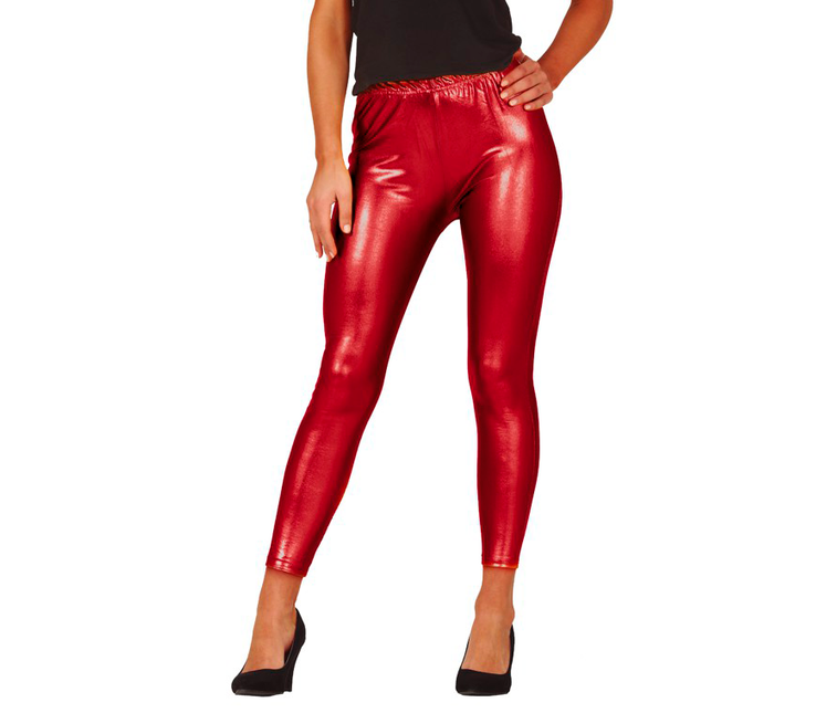 Rote Legging Metallic 1m