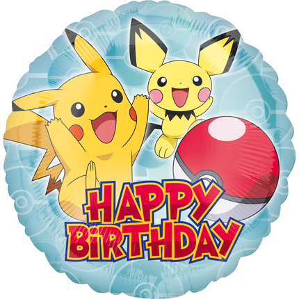 Pokemon Helium Ballon Happy Birthday 43cm leer