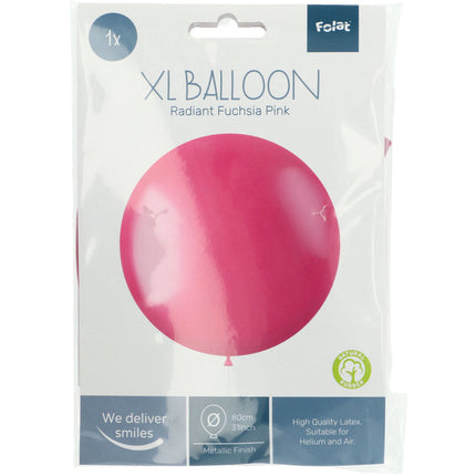 Fuchsia Ballon Metallic Fuchsia Rosa 80cm