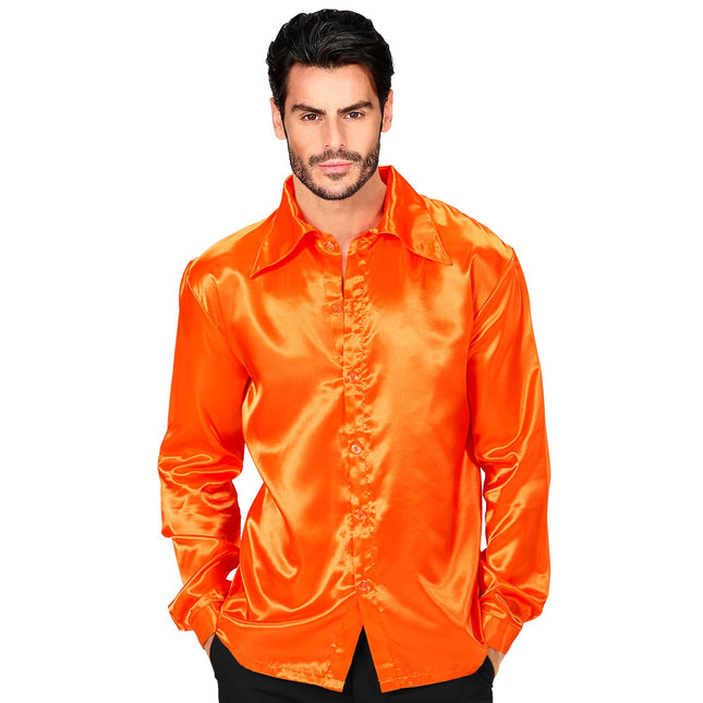 Disco Bluse Orange Männer