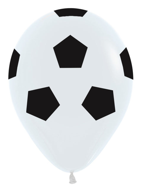 Modellierballons Fußball Balll Weiß 30cm 12 Stk.