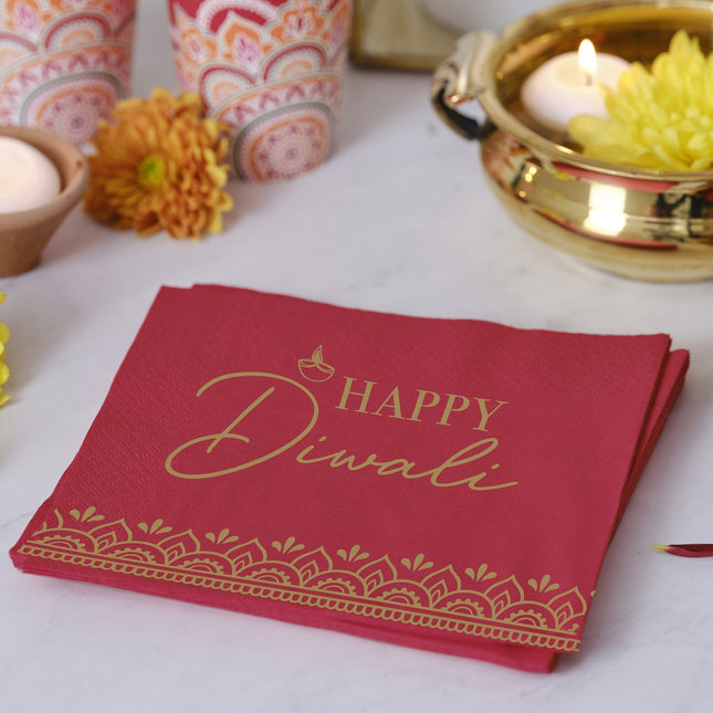 Diwali Servietten 16cm 16Stück