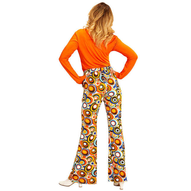 Disco 70S Hose Blau Orange Damen