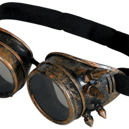 Steampunk Brille Braun