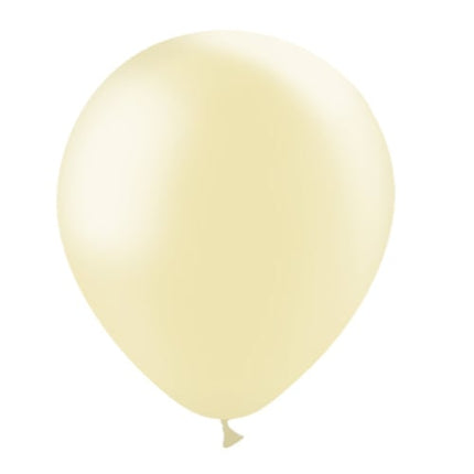 Elfenbeinfarbene Ballons Metallic 30cm 50Stk.