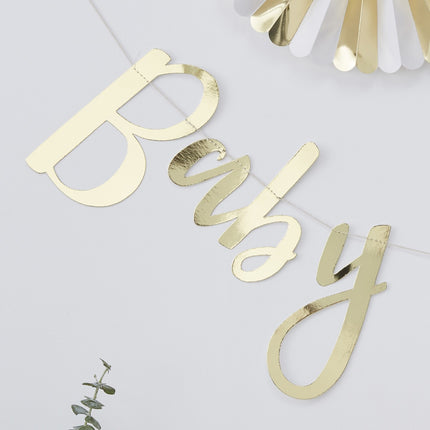 Gold Letter Garland Baby Shower 1.5m