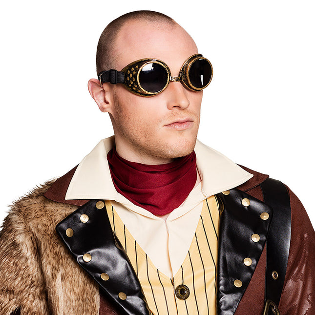 Schwarze Brille Steampunk