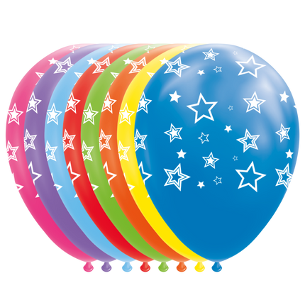 Sterne Ballons Bunt 30,5cm 8Stk