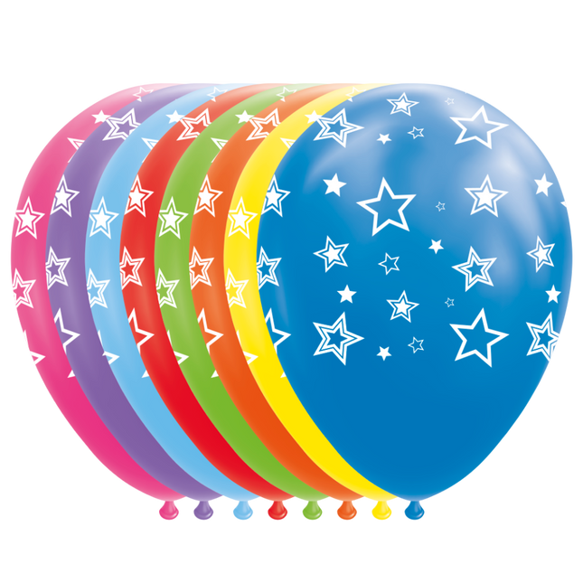 Sterne Ballons Bunt 30,5cm 8Stk