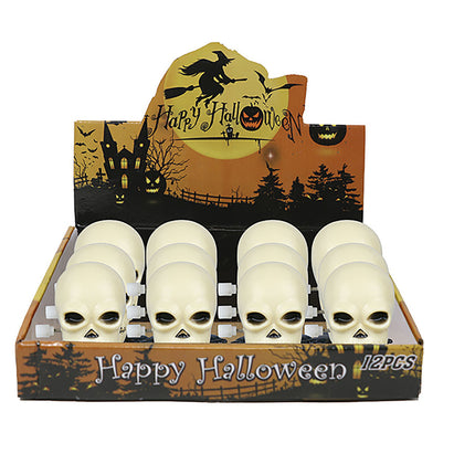 Halloween Wind-Up Totenkopf 5cm 12Stk