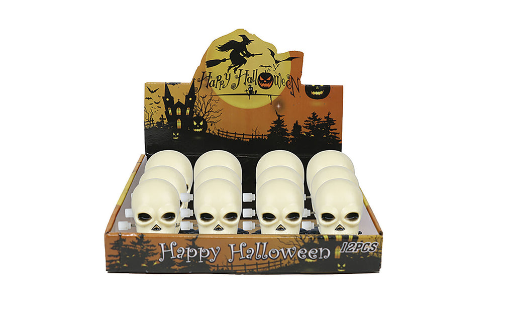 Halloween Wind-Up Totenkopf 5cm 12Stk