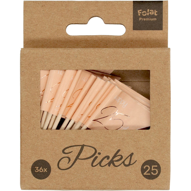 Prickers 25 Jahre Rose Gold 6,5cm 36Stück