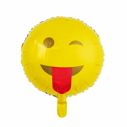 Helium Ballon Emoji Zunge 45cm leer