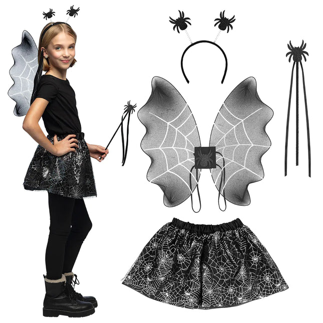 Halloween Accessoires Set Mädchen 4 Stück