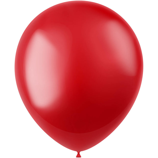 Rote Ballons Metallisch Feurig Rot 33cm 10Stk