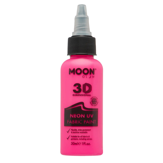 Moon Glow Neon UV Gewebefarbe 30ml Intensives Pink 30ml