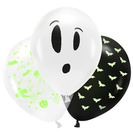 Halloween Ballons Schwarzlicht 27cm 3Stück