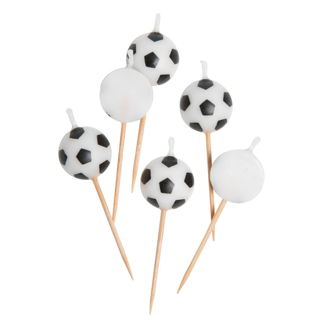 Fußball-Kerzen 14cm 6Stück