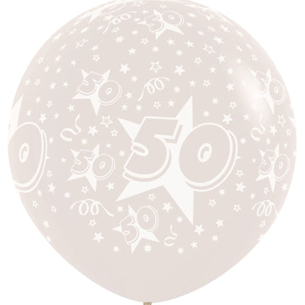 Ballons Nummer 50 Klar 91cm 2pcs