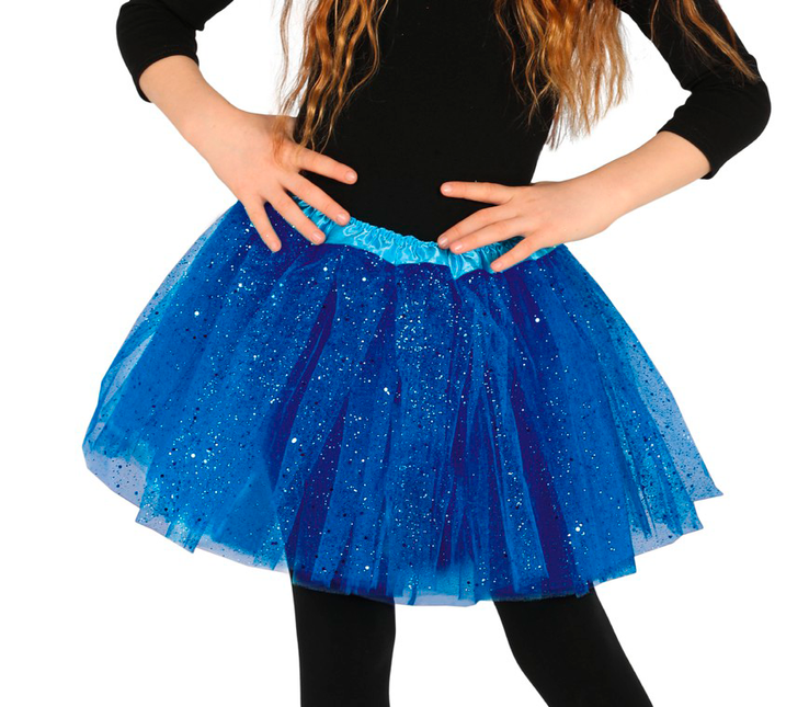 Dunkelblau Tutu Glitter 30cm