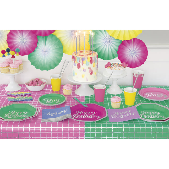 Bunte Cupcake Topper Pom Pom & Quasten 8 Stk.