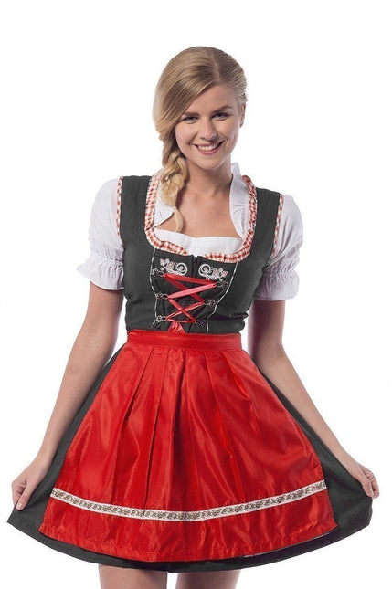 Dirndlkleid Oktoberfest Rot 3 Stück