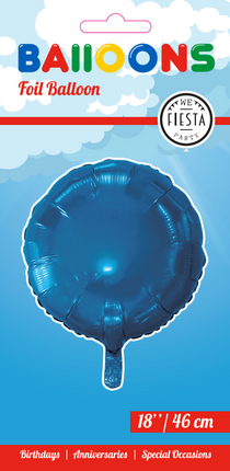 Helium Ballon Rund Blau 46cm Leer