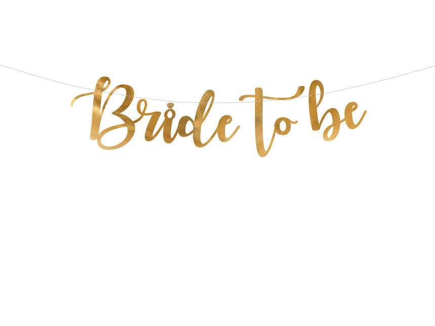 Hochzeitsgirlande Bride To Be Gold 80cm