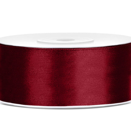 Satinband Bordeaux Rot 25mm 25m