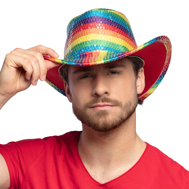 Hut Regenbogen Cowboy