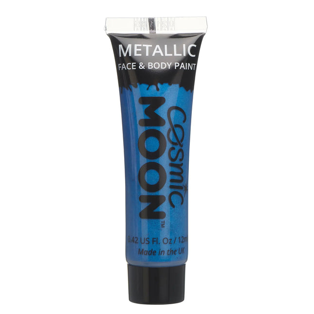 Cosmic Moon Metallic Face Paint Blau 12ml