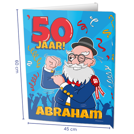 Fensterschild Abraham 50 Jahre 60cm