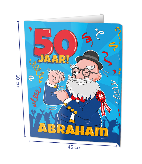 Fensterschild Abraham 50 Jahre 60cm