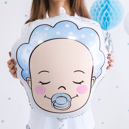 Helium Ballon Kopf Baby Junge Leer 45cm