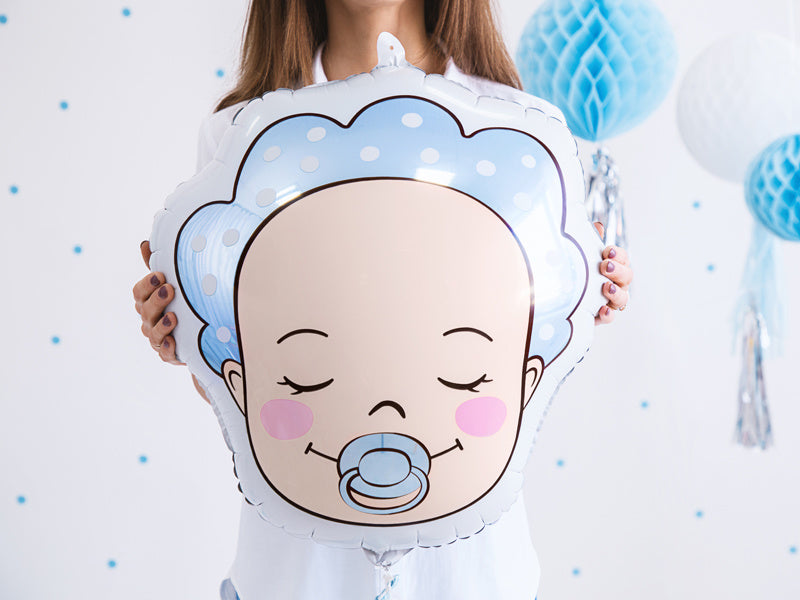 Helium Ballon Kopf Baby Junge Leer 45cm