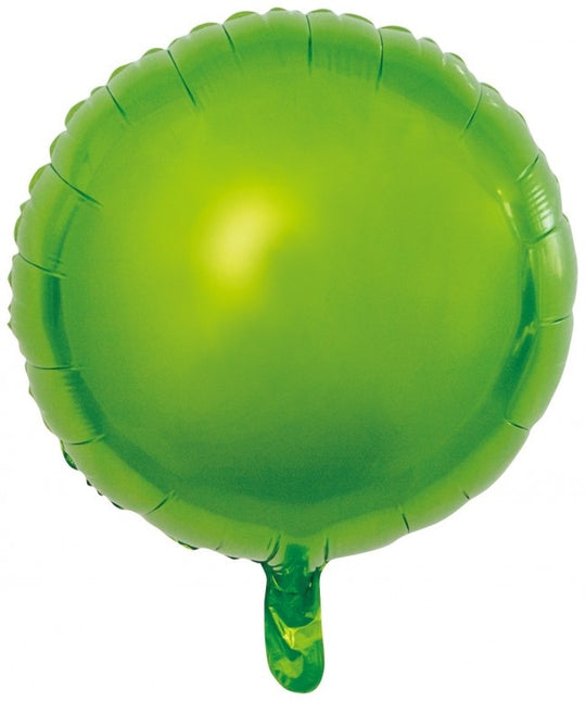 Helium Ballon Rund Grün Leer 45cm