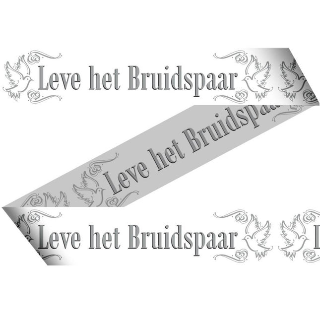 Absperrband Lang lebe das Hochzeitspaar 15m