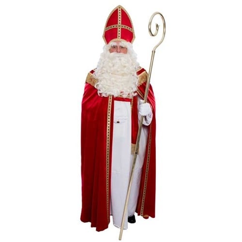 Sinterklaas Anzug Komplett Samt Luxus 4 Stück