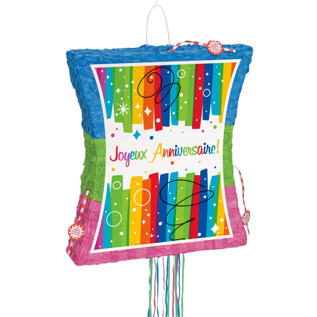 Pull Pinata Joyeux Anniversaire 20cm