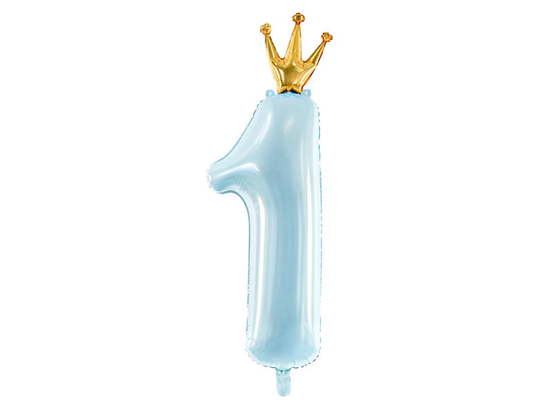 Folienballon Figur 1 Hellblau Leer 1m