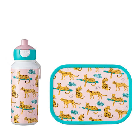 Lunch-Set Campus Trinkflasche+Lunchbox Leopard