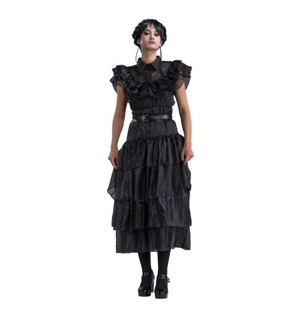 Kostüm Mittwoch Prom Night Kleid Schwarz