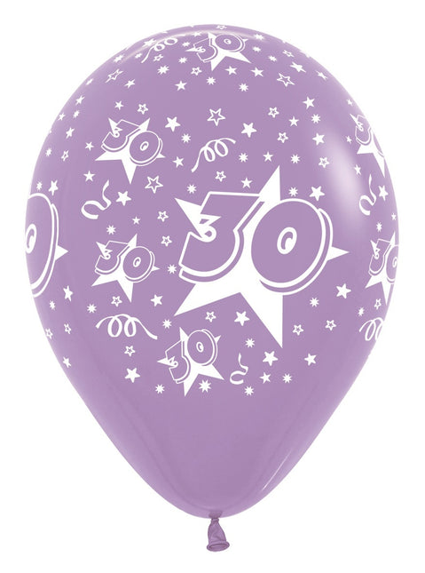 Ballons Nummer 30 Mix 30cm 25Stk