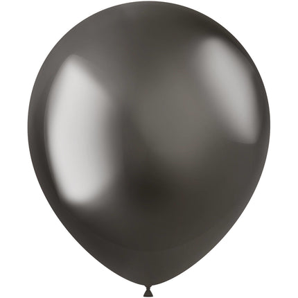 Graue Ballons Chrom 33cm 10Stk