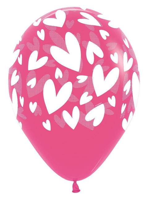 Ballons Modern Hearts Mix 30cm 25Stk